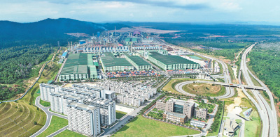 Pemandangan udara Taman Perindustrian Malaysia-China Kuantan. (Foto ihsan Beibu Gulf Holdings (Malaysia) Co., Ltd.)